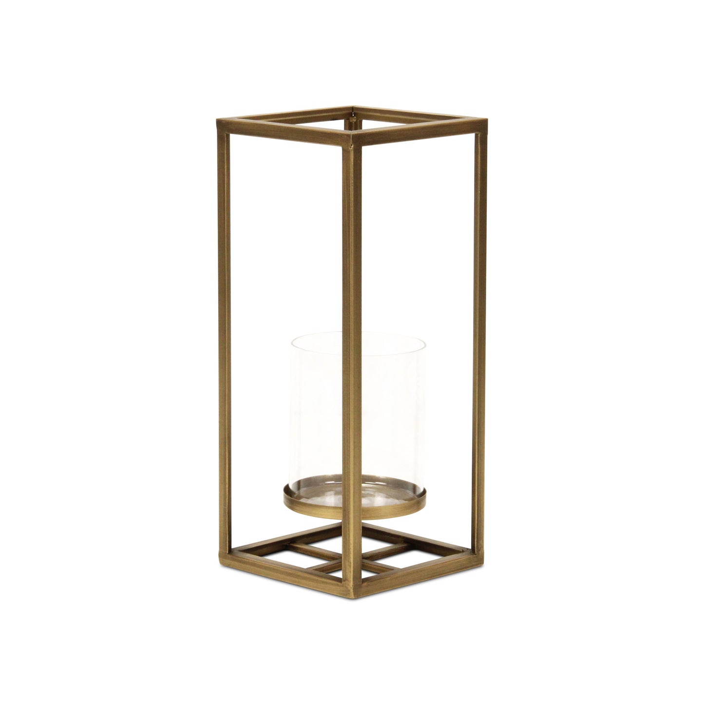 Pembertale Tall Square Gold Metal Lantern