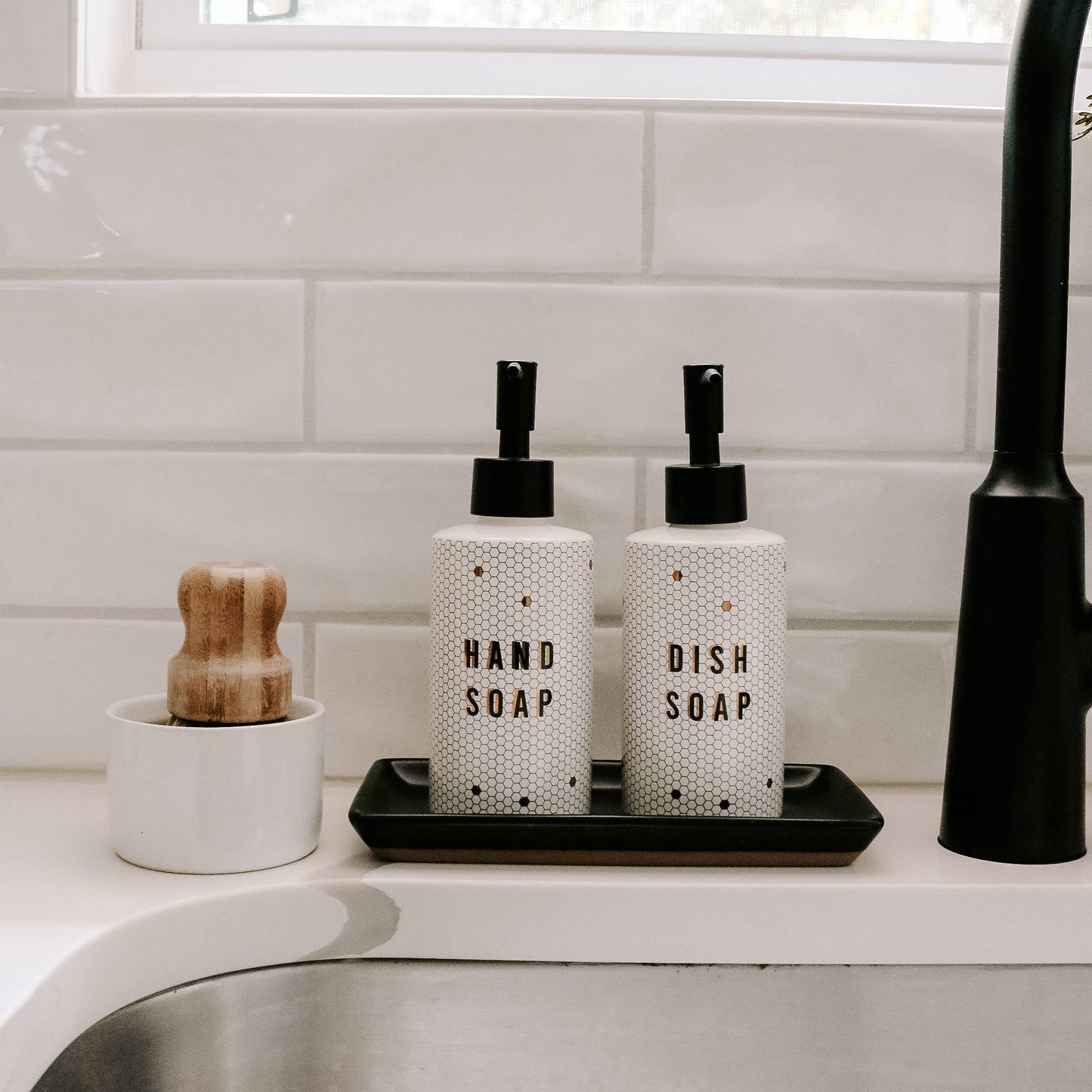 8.5oz Honeycomb Tile Hand Soap Dispenser- Home Decor & Gifts