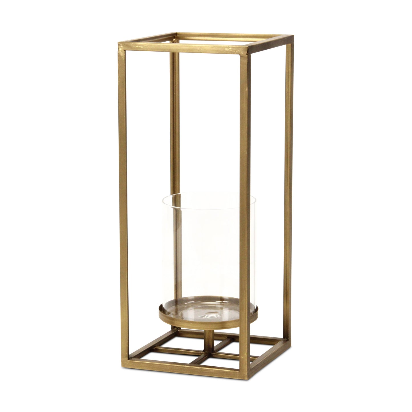 Pembertale Tall Square Gold Metal Lantern