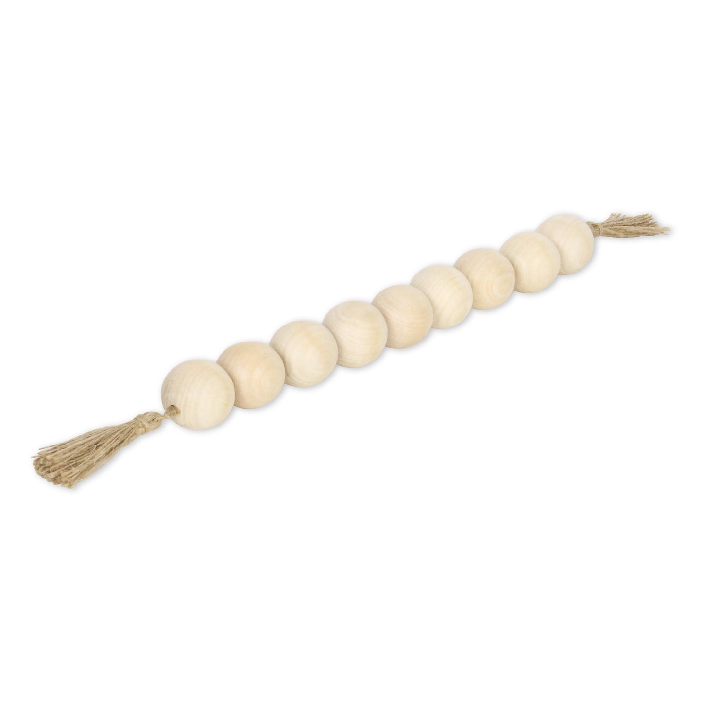 Akaida Light Brown Wooden Large Bead Tassel Decor