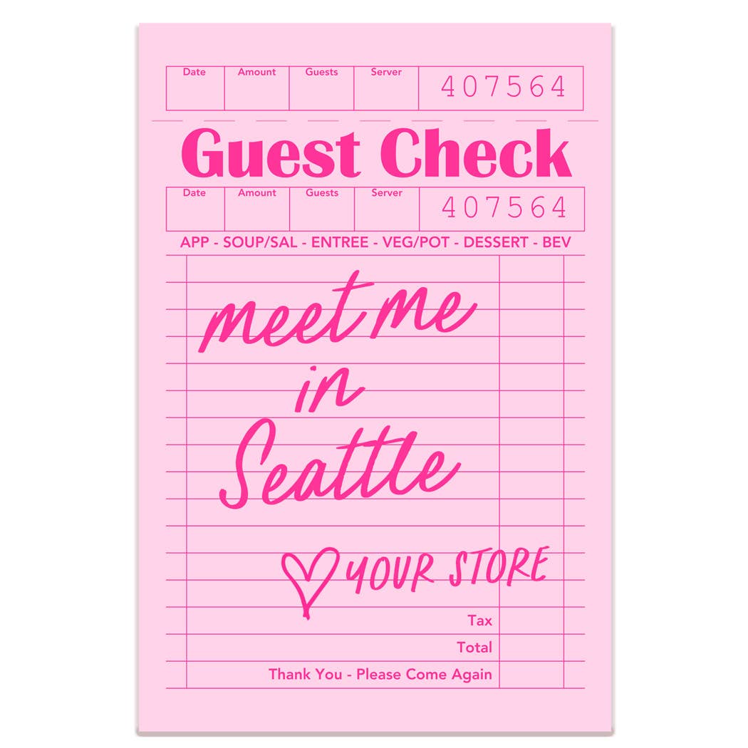 Personalized City Guest Check Sticker Decal, Custom Sticker