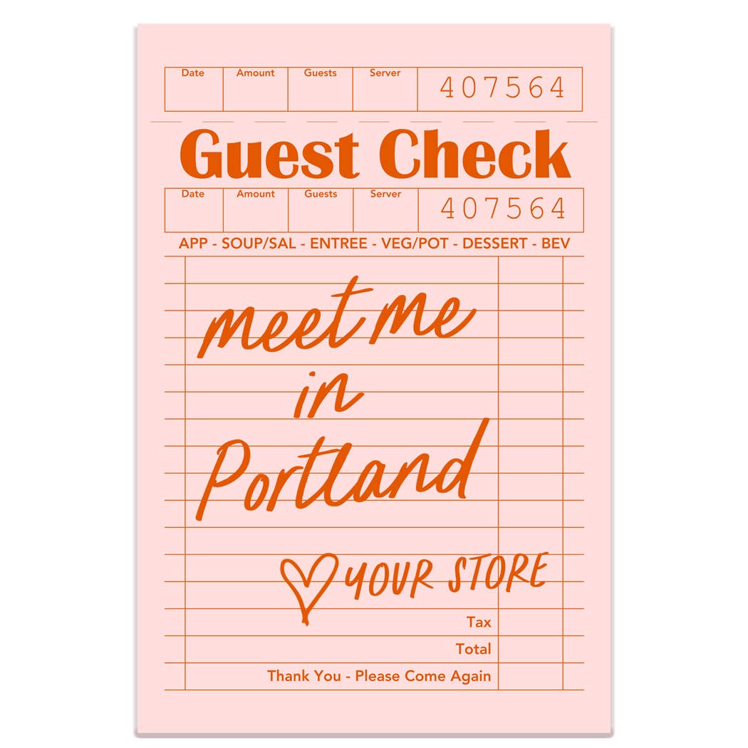 Personalized City Guest Check Sticker Decal, Custom Sticker