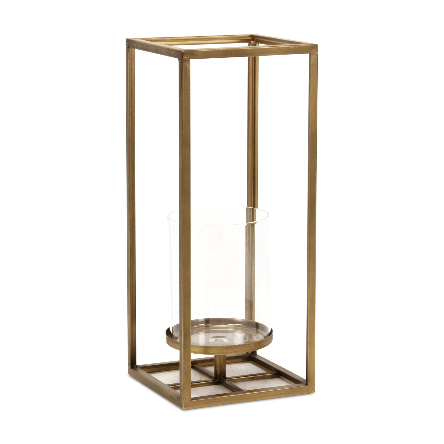Pembertale Tall Square Gold Metal Lantern