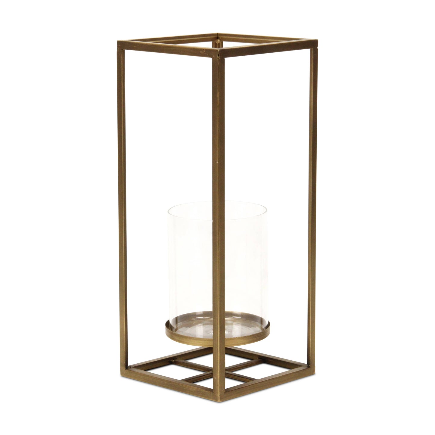 Pembertale Tall Square Gold Metal Lantern