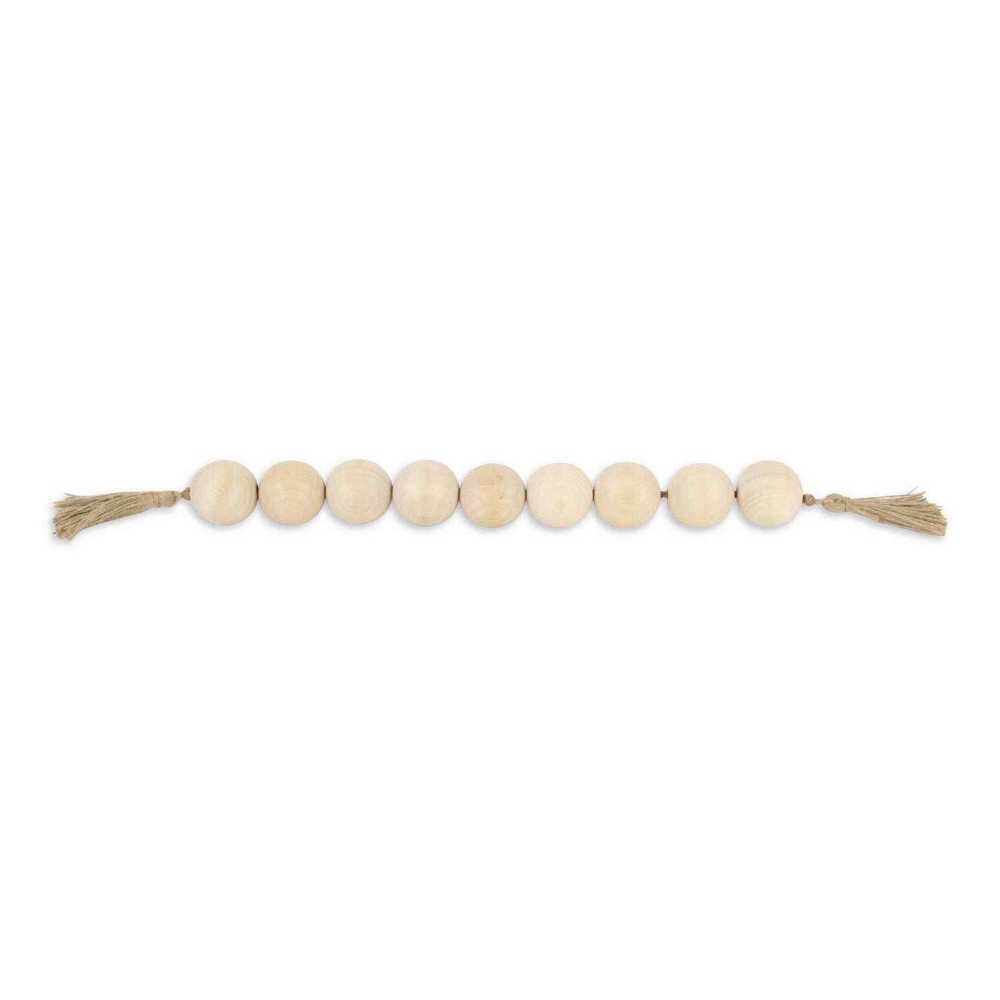 Akaida Light Brown Wooden Large Bead Tassel Decor