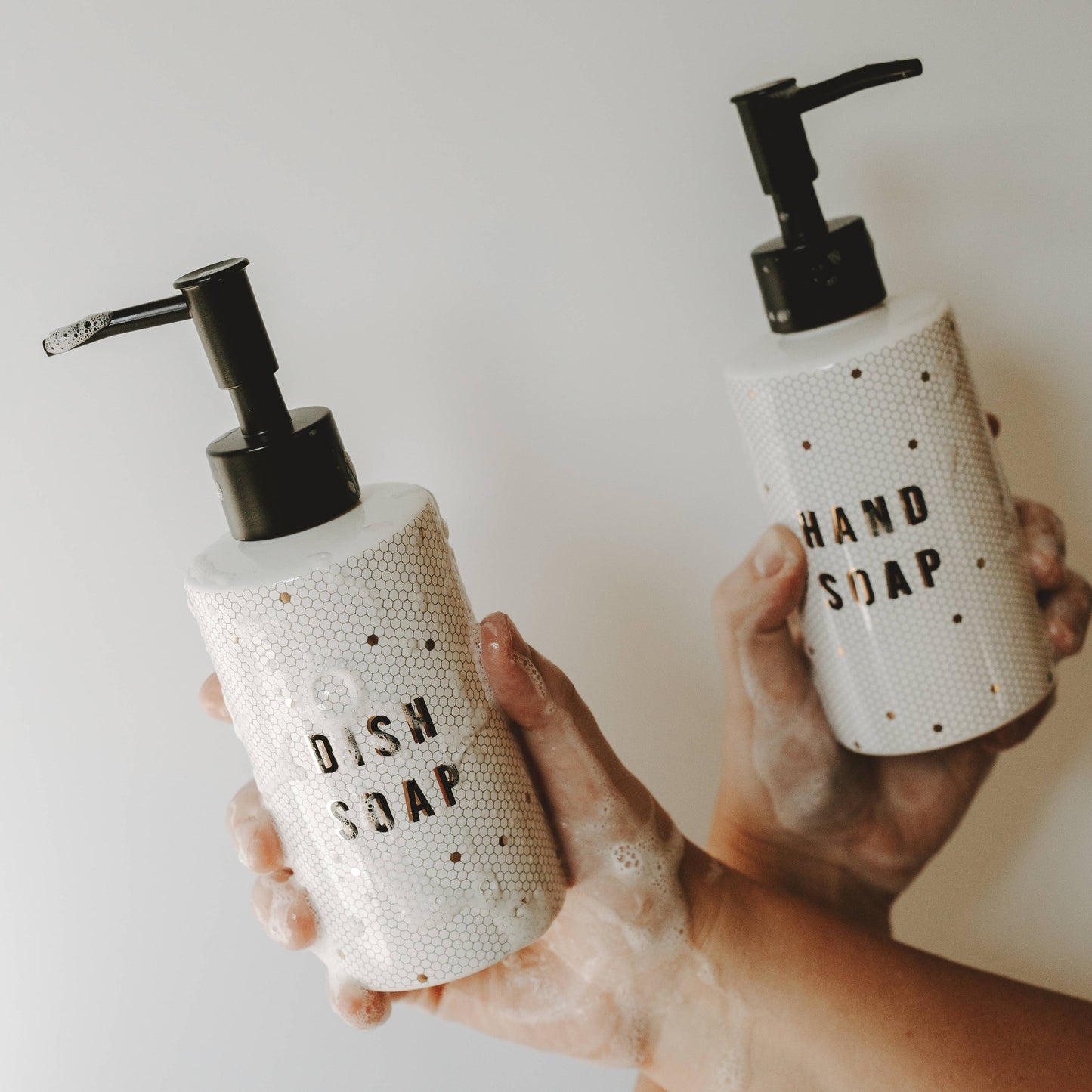 8.5oz Honeycomb Tile Hand Soap Dispenser- Home Decor & Gifts