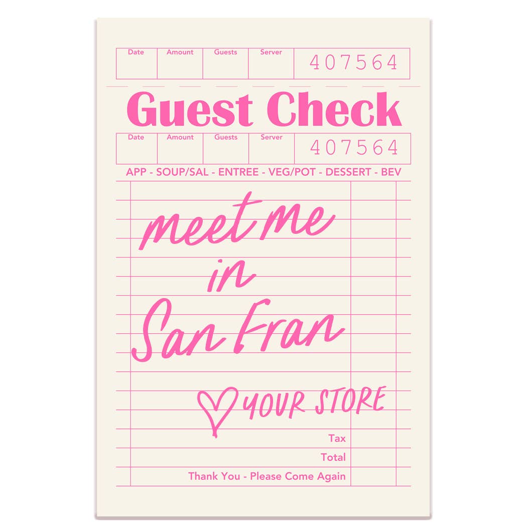 Personalized City Guest Check Sticker Decal, Custom Sticker