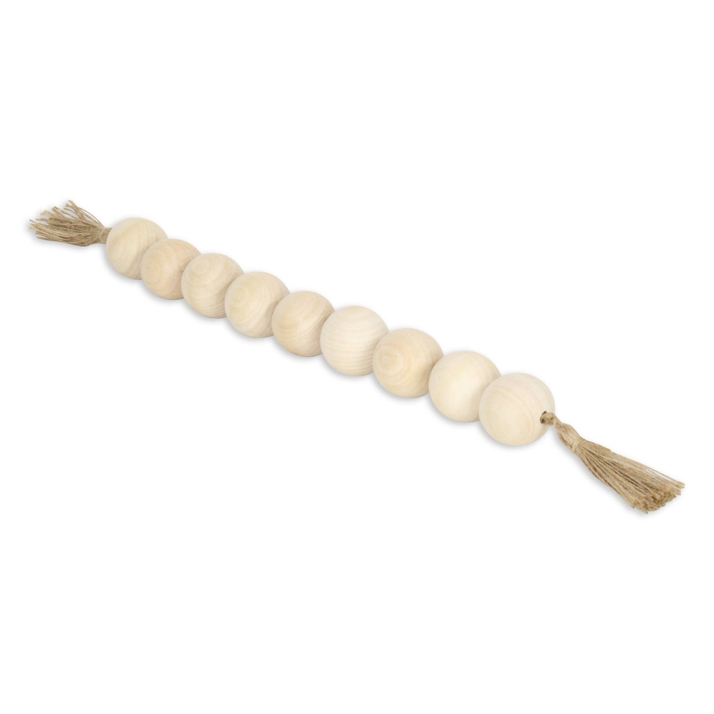 Akaida Light Brown Wooden Large Bead Tassel Decor