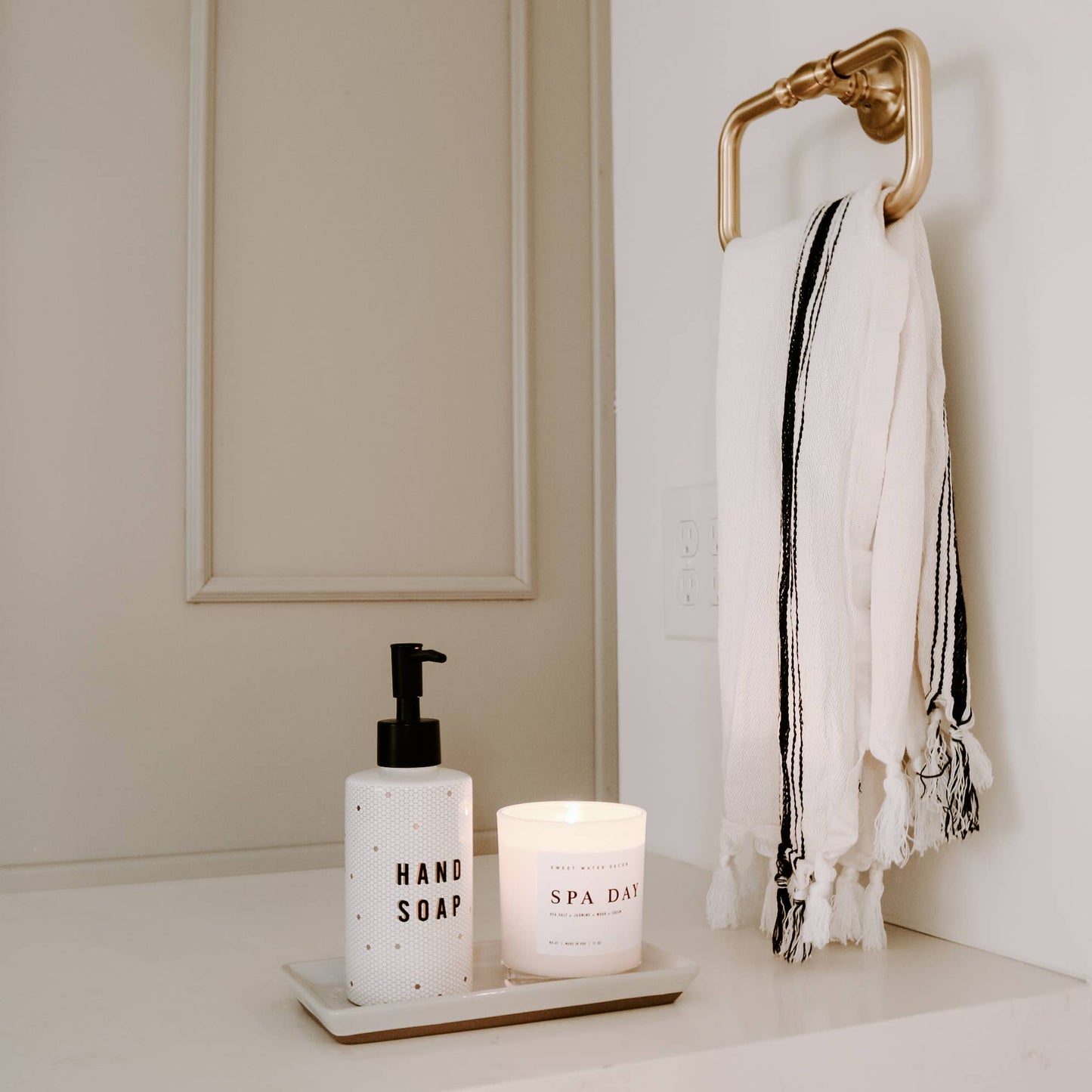 8.5oz Honeycomb Tile Hand Soap Dispenser- Home Decor & Gifts