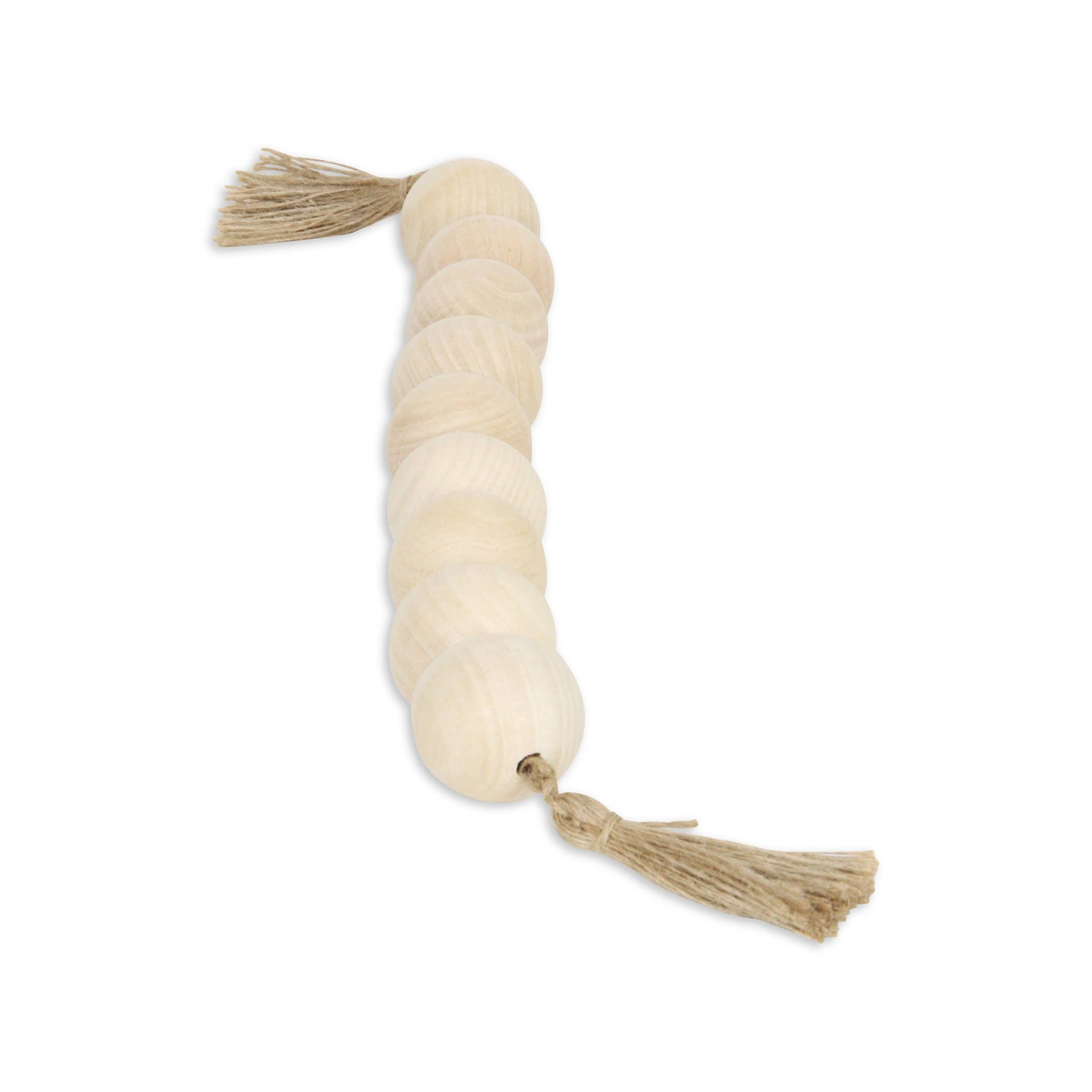 Akaida Light Brown Wooden Large Bead Tassel Decor