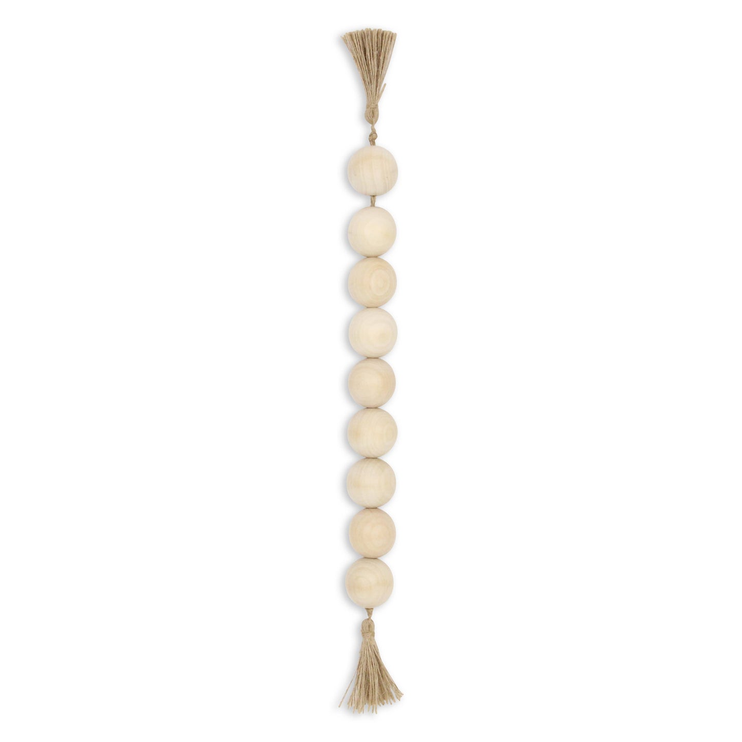 Akaida Light Brown Wooden Large Bead Tassel Decor