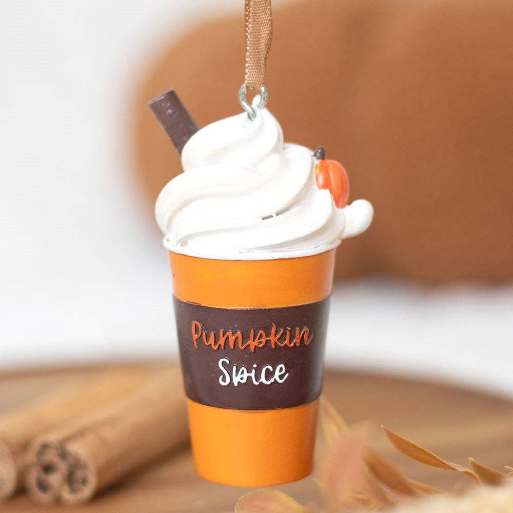 Autumn Pumpkin Spice Latte Hanging Ornament