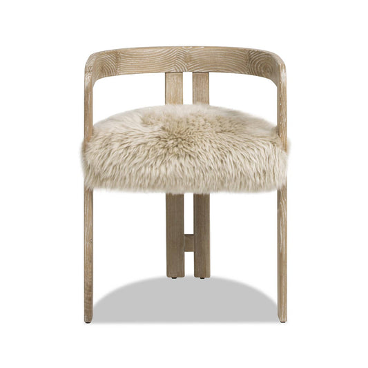 Millwick 21" Low Back Genuine Fur Dining Chair