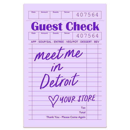 Personalized City Guest Check Sticker Decal, Custom Sticker