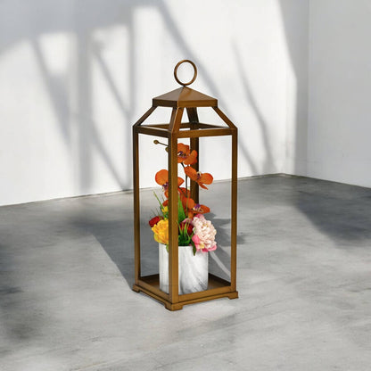 Novara Tapered Square Top Metal Lantern