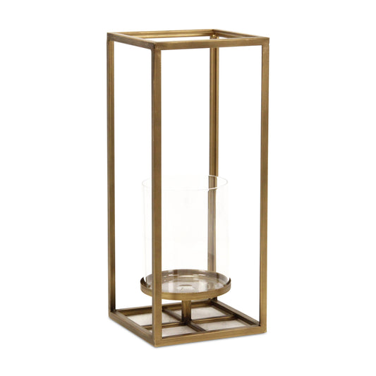 Pembertale Tall Square Gold Metal Lantern