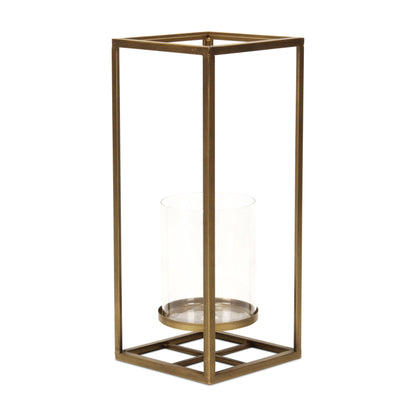 Pembertale Tall Square Gold Metal Lantern