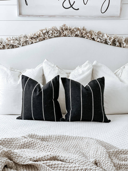 Black Woven Neutral Pillow