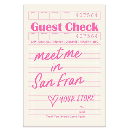 Personalized City Guest Check Sticker Decal, Custom Sticker